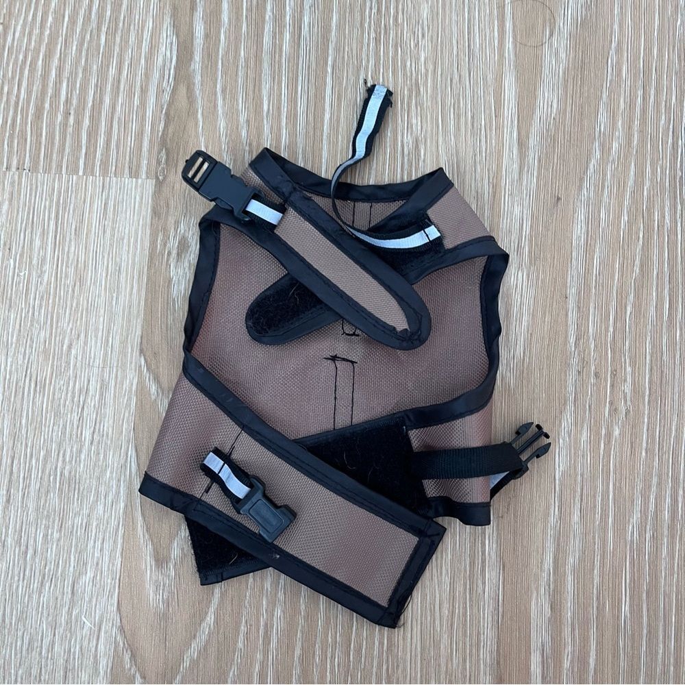 Light brown dog reflective jacket